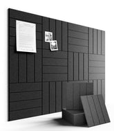 Fluxynara 12-pack felt tiles arranged for a customizable office layout.