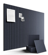 Fluxynara large navy blue felt bulletin board on wall for organized planning.