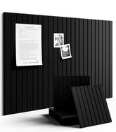 Fluxynara six-tiles-36x24-black demonstrate modular wall layout for flexible organization.
