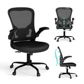 Flysky mesh office chair backrest supports natural posture for long work sessions