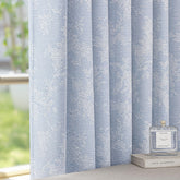 FMFUNCTEX Blue Floral Jacquard Curtain 84inch Panel 01 shows rich texture and blackout fabric for serene rooms