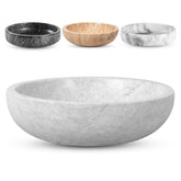 FNTSTICGOODS travertine bowl with 7.8-inch diameter and 2-inch height for timeless decor.