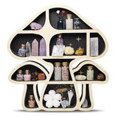 FNYDOX wooden mushroom floating shelf crystal display keeps crystals neatly organized