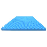 Foam Global Airflow Mattress Topper on bed with egg crate design for comfort and airflow