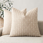 Foindtower boucle pillow cover 20x20 natural beige for sofa and bed decor