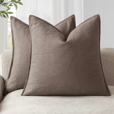 Foindtower flange linen pillow cover 20x20 showing soft texture for cozy spaces.