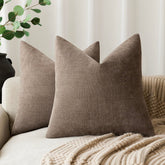 Foindtower soft chenille pillow cover texture close-up for cozy living room decor