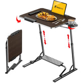 FoldWise upgraded folding TV tray table extralarge surface stabilizing couch meals