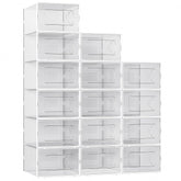 Foluck X-Large shoe storage box top view showing clear visibility for quick shoe selection.