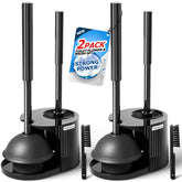 FORASTO 2-in-1 toilet brush and plunger for quick bathroom cleaning
