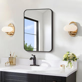 FORBATH black 16x24 mirror dimensions highlight compact bathroom upgrade
