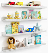 Forbena 36-inch floating shelves assembled in white for sleek wall storage
