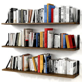 Forbena floating shelves wall set of 3, sturdy display for books and greenery