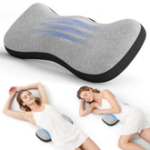 Forcanby lumbar pillow on bed providing spine-friendly support for restful sleep.