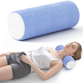 Forcanby neck roll pillow with cooling cover offers refreshing comfort through the night.