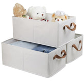 Fordonral 3-pack storage bins front view showing sturdy fabric and easy access