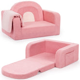 Foryoomi kids couch rainbow fold: a cozy, space-saving seating option for playrooms.