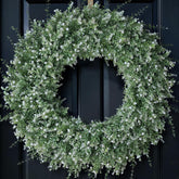 FOTEEWL 32-inch eucalyptus wreath for front door adds lush year-round curb appeal.