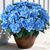 FOTEEWL eight-bundle artificial hydrangea arrangement for outdoor decor.