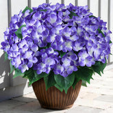 FOTEEWL 8-bundle hydrangea outdoor arrangement offers realistic color for year-round curb appeal.