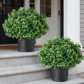 FOTEEWL two artificial boxwood topiary trees for front door enhance curb appeal