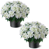 FOTEEWL artificial hydrangea topiary in white, ideal for outdoor porch appeal