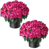 FOTEEWL artificial hydrangea topiary assembly ready for display with lush blooms