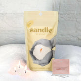 Foton Sandle Pearled Candle 10oz vanilla close-up, clean-burning design for calm spaces