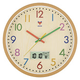 Foxtop digital-analog kids clock front view with large numbers for easy reading.