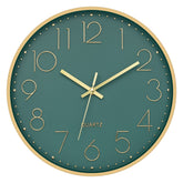 Foxtop clock with dark green dial and gold frame for a refined living space