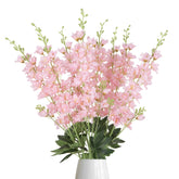 Fqueelvys delphinium flowers, 86 cm tall, pink, ideal for dramatic wedding centerpieces.