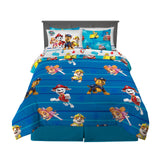 Franco Paw Patrol Rescue Away comforter featuring pups leaping to rescue, soft and cozy