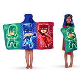 Franco PJ Masks hooded towel wrap Catboy for cozy bath time.