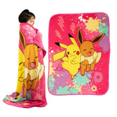 Franco Pokemon Pikachu Eevee throw print for cozy downtime.