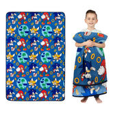 Franco Sonic Hedgehog 62x90 blanket featuring Rings For All for cozy movie nights.
