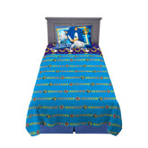 Franco Sonic On The Move fitted sheet with vibrant colors for kid-friendly sleep.