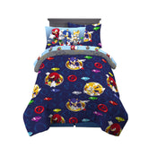 Franco Sonic Roll in Rings reversible comforter shown for versatile bedroom styling