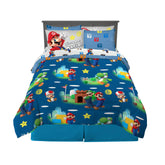 Franco Super Mario Bros reversible comforter offers two designs for cozy nights