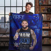 Franco WWE Jey Uso yeet throw with bold graphics for vibrant living room decor