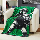 Franco Zelda Link throw blanket in green Hyrule design for cozy couch sessions.