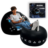 FranFusion inflatable gaming chair with cup holder for snacks during play