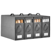 Freebat bed sheet organizers foldable 4-pack for compact closet storage.