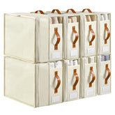 Freebat bed sheet organizers with window view for quick fabric color checks.