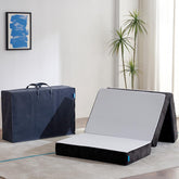 Freesof odorless foldable mattress twin-xl provides ready-to-use sleep surface for guests.