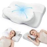 Freevary cervical neck pillow with arc contour supporting natural alignment.