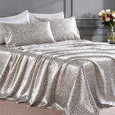 FreshCulture leopard-pattern satin sheets add luxe style to your bedroom