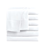 FreshCulture twin flat sheet 66x96 with a crisp 4-inch hem for hotel-like finish.