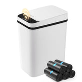 FRESHLIX bathroom trash can lid closed keeps space neat and odors contained.