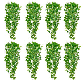 Freyalife fake hanging plants branch close-up shows vibrant, maintenance-free ivy for home decor