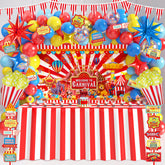 Friendisu carnival backdrop elevates the circus ambiance for festive party photos